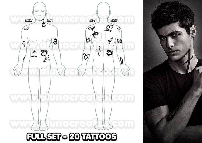 Shadowhunters | Temporary Tattoos | FULL SET - AlunaCreates