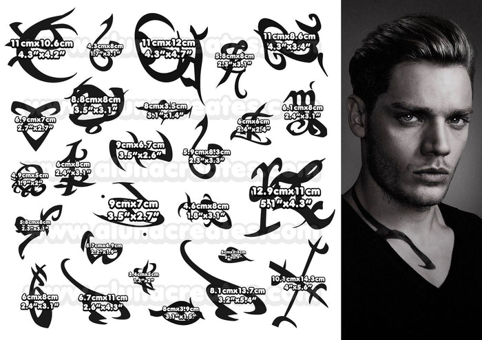 Shadowhunters | Temporary Tattoos | FULL SET - AlunaCreates