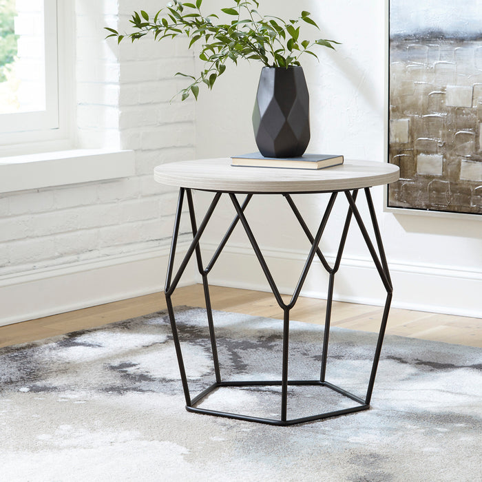 SILVANO 24" Wide Round End Table