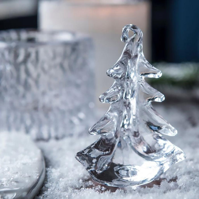 "Simon Pearce : Glass Vermont Evergreen Ornament -"