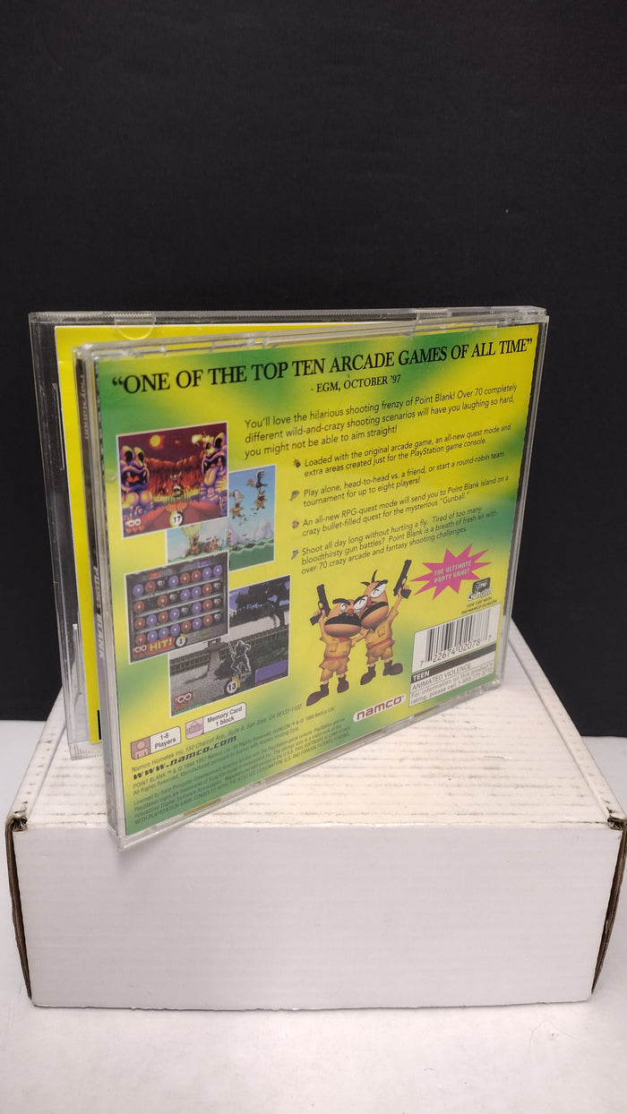 Sony PlayStation Point Blank Original Jewel Case & Manual ONLY - No Game