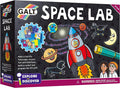 Galt Space Lab kit box with a colorful cartoon rocket, smiling planets, constellations, and children in lab coats.