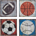 SPORTS BALLS 4 Piece Wall Art
