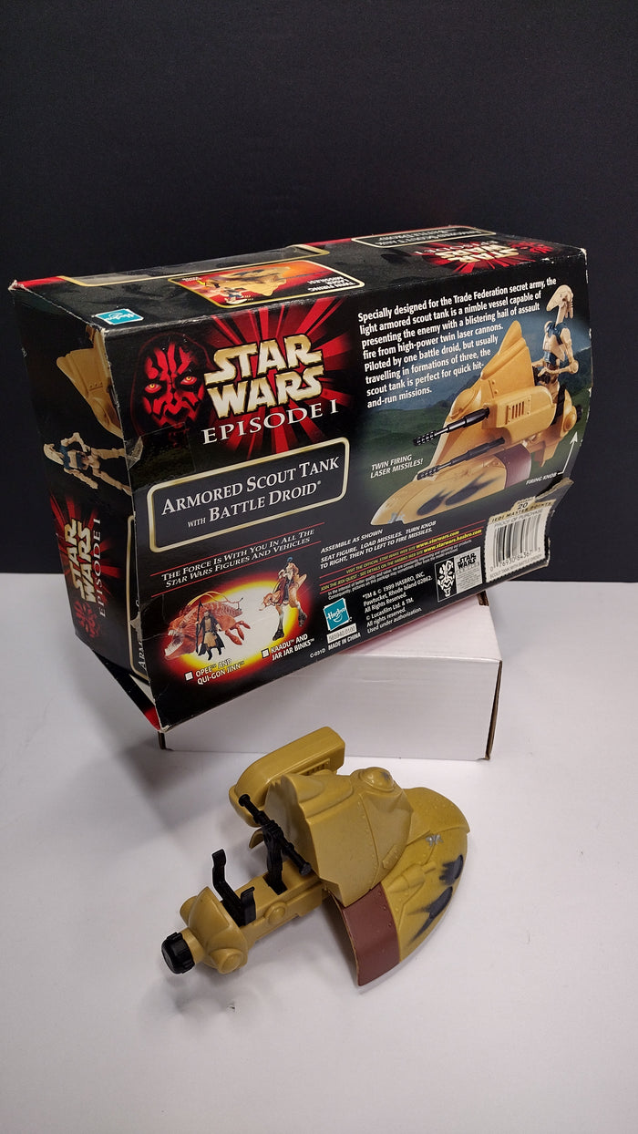 Star Wars Episode I Armored Scout Tank with Box Incomplete