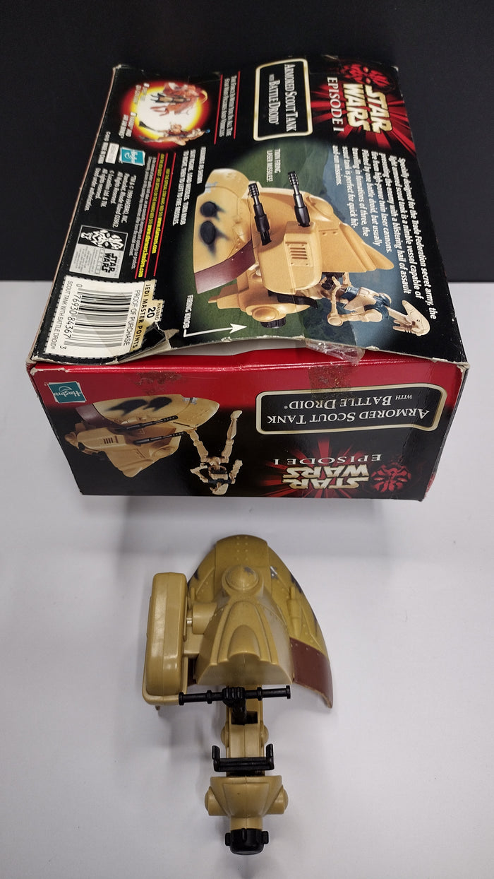 Star Wars Episode I Armored Scout Tank with Box Incomplete
