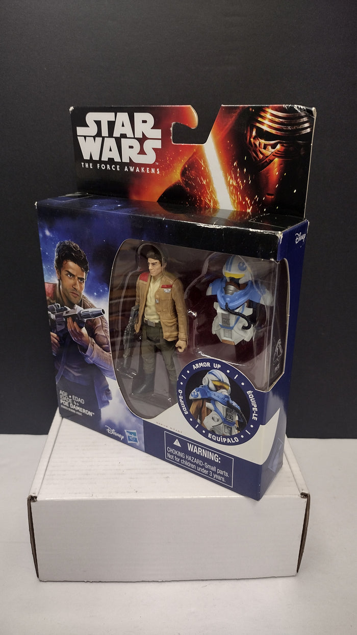 Star Wars: The Force Awakens – Poe Dameron (Desert Mission) 3.75-Inch Action Figure with Snap-On Armor • Hasbro 2015 Sealed in Box