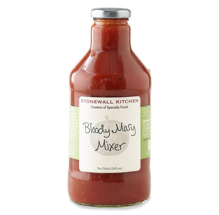 "Stonewall Kitchen Bloody Mary Mixer bottle product image – Close-up of the 24 fl. oz. bottle featuring the brand’s signature label and tomato illustration."