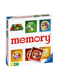 Square white game box featuring colorful card portraits of Super Mario characters like Yoshi, Wario, Peach, and Mario.