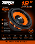 Targa 12" Venom Series DVC D4 Subwoofer - (35000W)