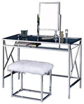 TERESINA Chrome 42" Wide Vanity with Stool