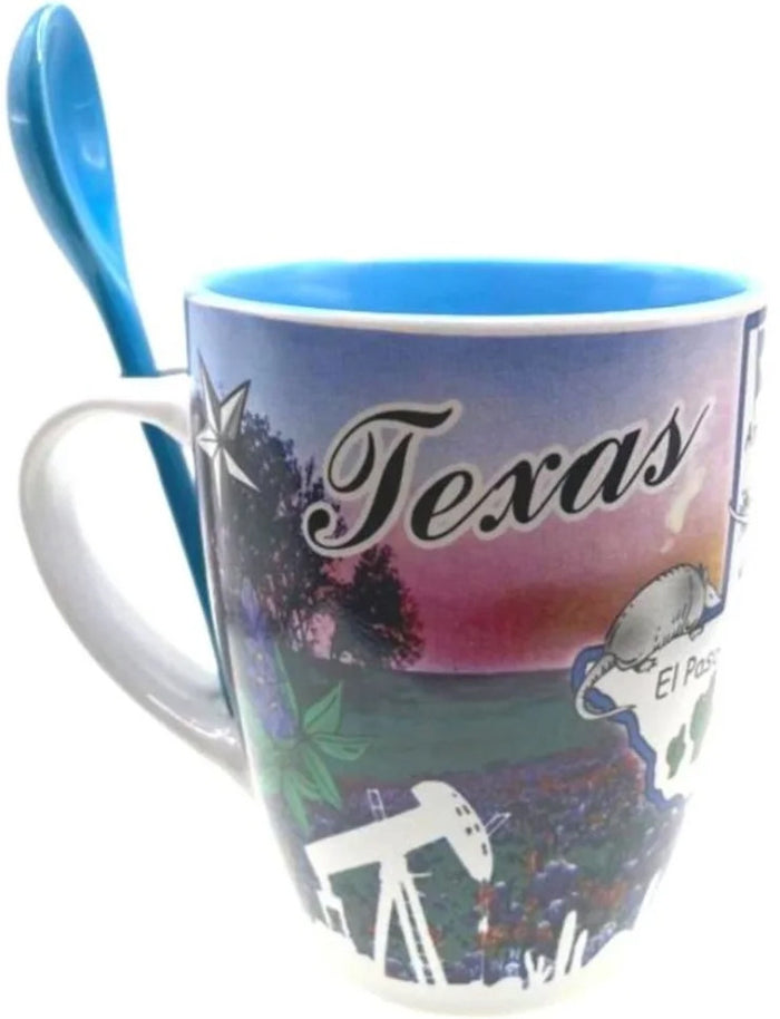 TEXAS Lone Star Mug with Spoon, 13 oz.