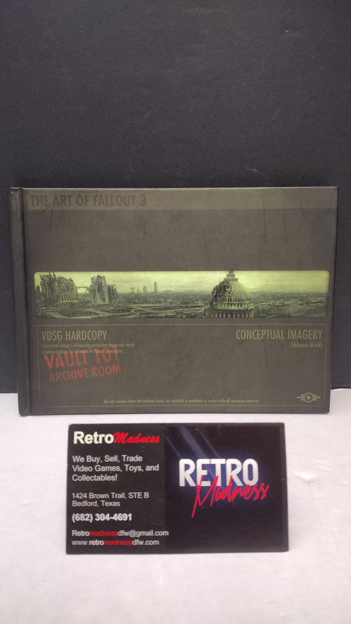 The Art of Fallout 3 VDSG Hardcover Art Book Vault 101 Archive Room