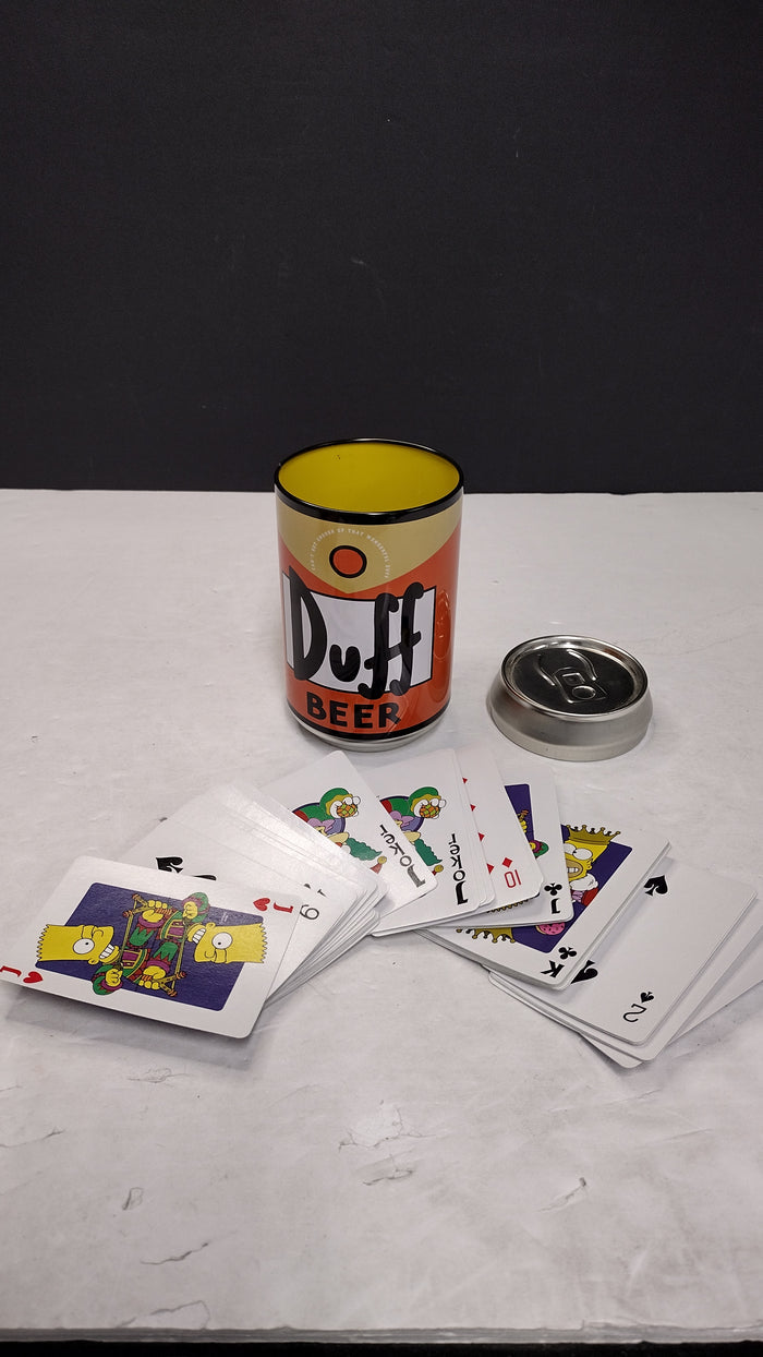 The Simpsons Duff Beer Can Collector's Tin w/ Exclusive Playing Cards (2001 Release)