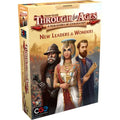 Tan board game expansion box featuring an Egyptian queen, a soldier with a mace, and a man holding scrolls.