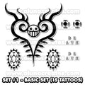 Trafalgar D. Water Law - One Piece | Temporary Tattoos | FULL SET - AlunaCreates