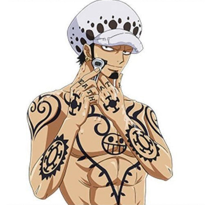 Trafalgar D. Water Law - One Piece | Temporary Tattoos | FULL SET - AlunaCreates