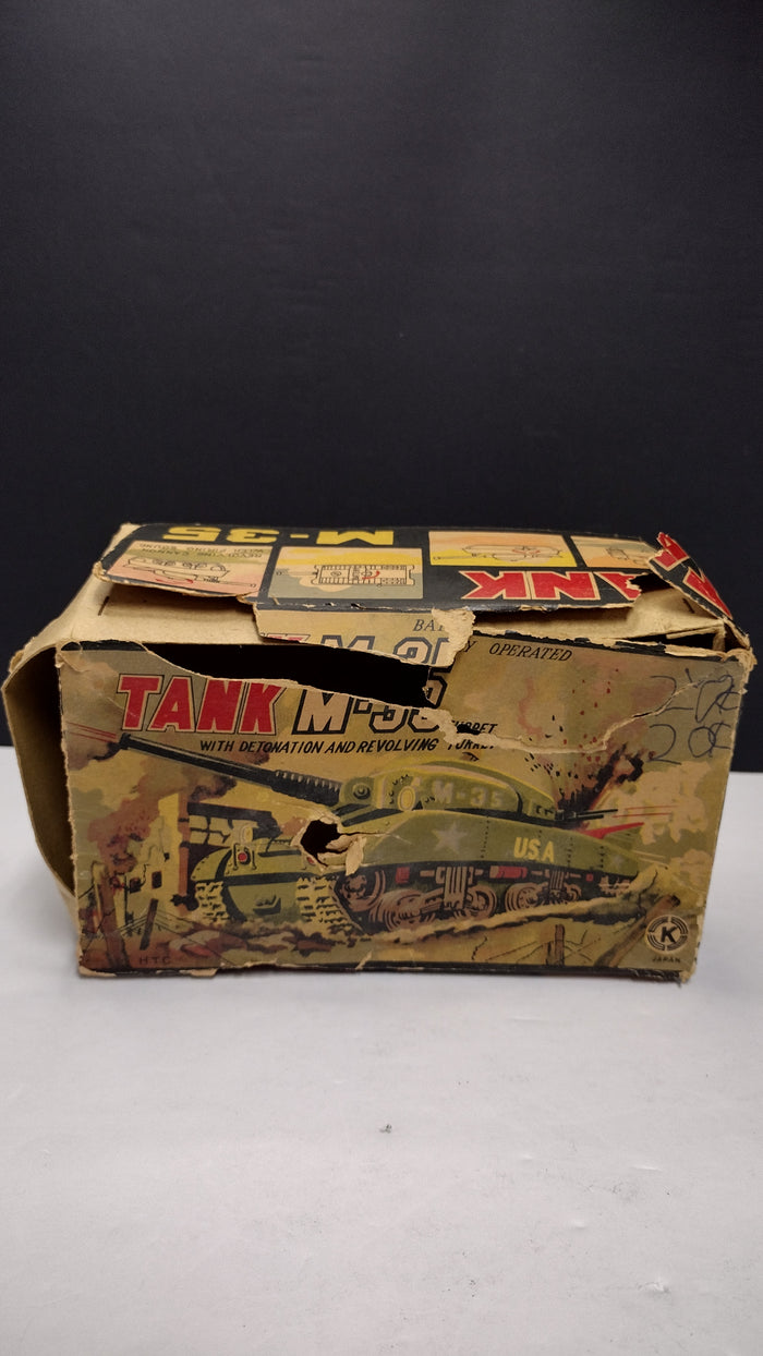 Ultra Rare Cragstan Japan M-35 Military Tank – Vintage 1950s Tin Toy