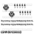 Uta - Tokyo Ghoul | Temporary Tattoos | FULL SET - AlunaCreates