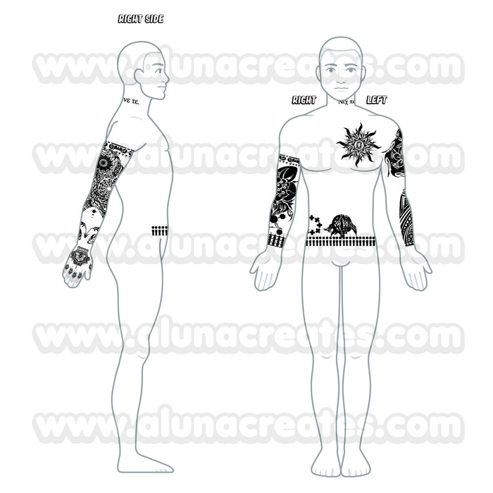 Uta - Tokyo Ghoul | Temporary Tattoos | FULL SET - AlunaCreates