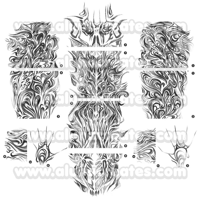 V - Devil May Cry 5 | Temporary Tattoos | FULL SIZE - AlunaCreates