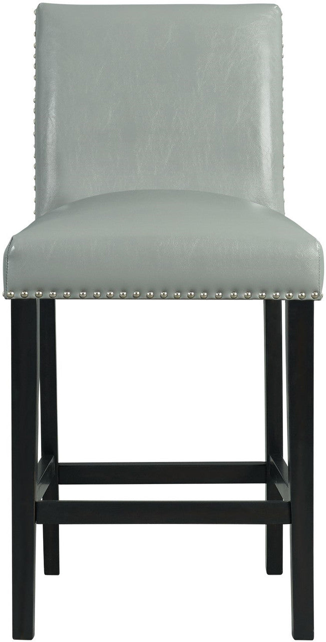 VALERY Gray Faux Leather 20" Wide Counter Chair