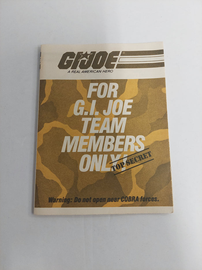 Vintage 1984 G.I. Joe Team Members Only Top Secret Booklet Brochure Insert