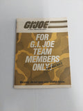 Vintage 1984 G.I. Joe Team Members Only Top Secret Booklet Brochure Insert