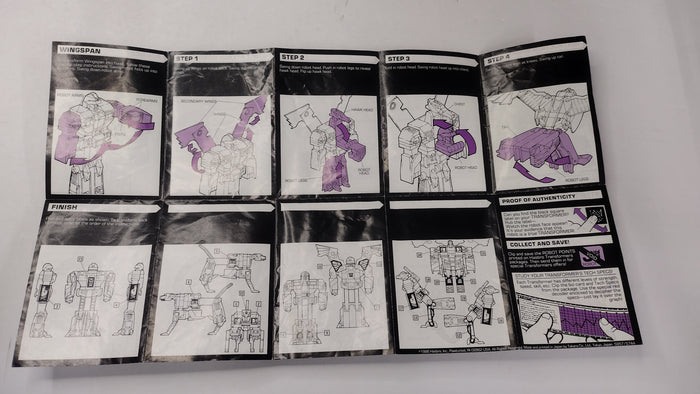 Vintage 1986 Original G1 Transformers Decepticon Clones - Instruction Booklet