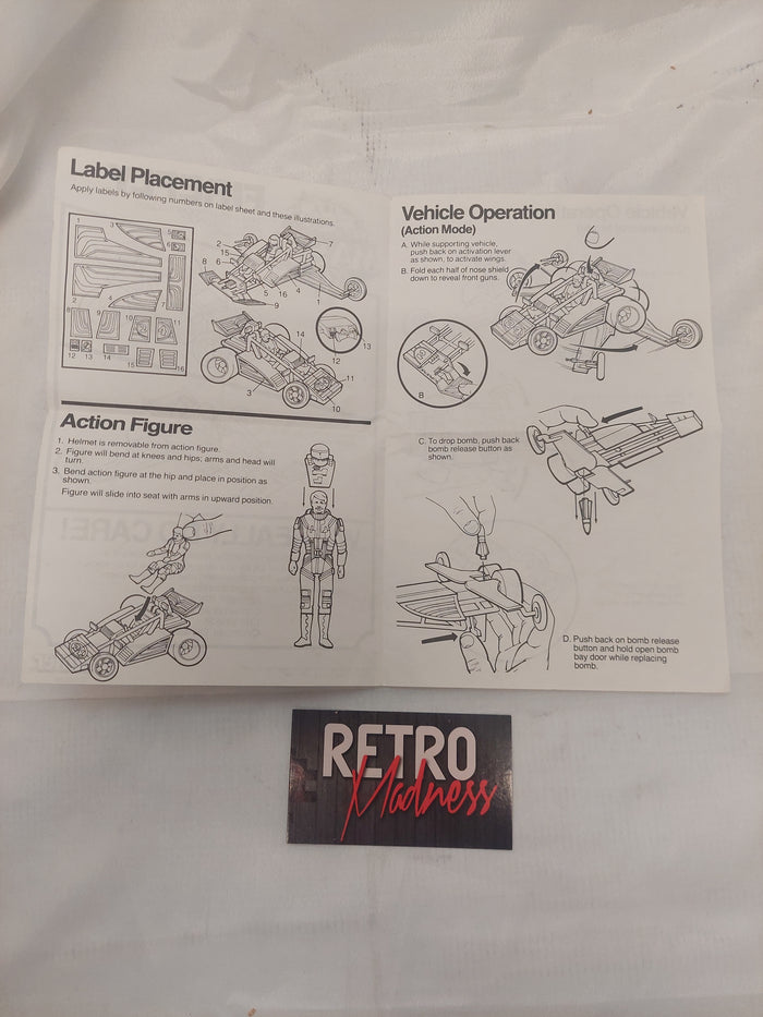 Vintage Kenner M.A.S.K. Firefly Instructions ONLY