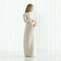 "Willow Tree Cherish figurine by Susan Lordi – hand-carved resin sculpture of an expectant mother symbolizing pregnancy, motherhood, and new beginnings"