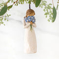 Willow Tree : Forget-Me-Not Ornament - Holding thoughts of you closely