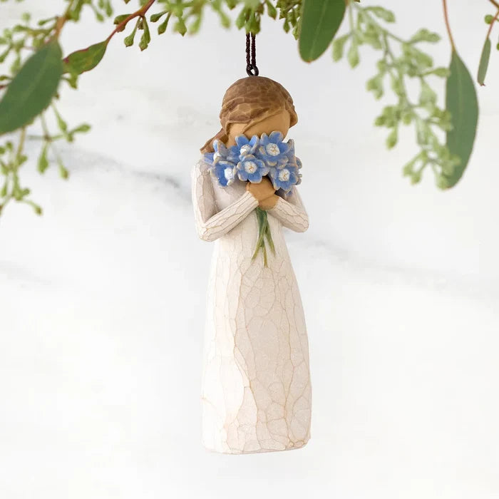 Willow Tree : Forget-Me-Not Ornament - Holding thoughts of you closely