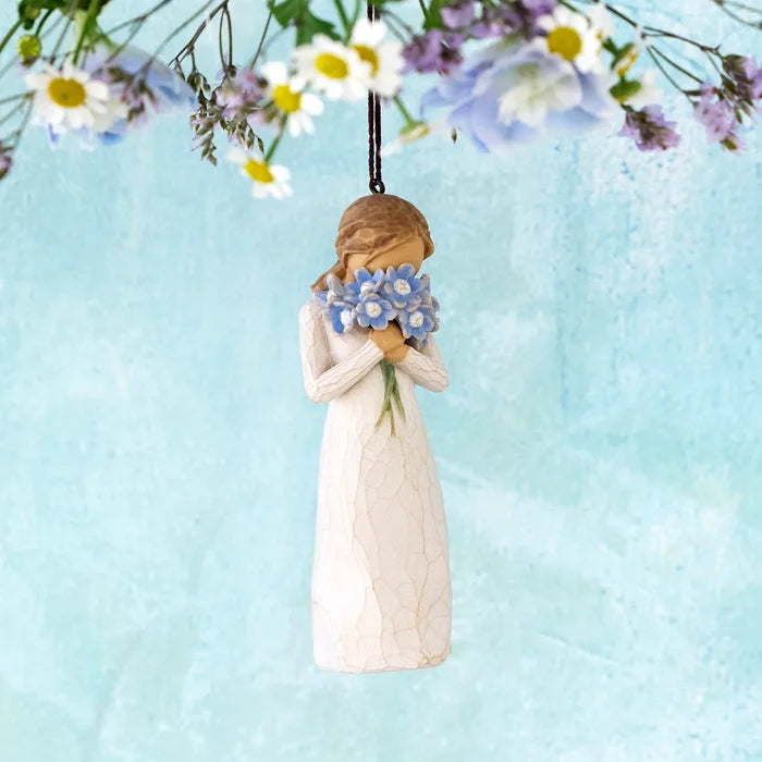 Willow Tree : Forget-Me-Not Ornament - Holding thoughts of you closely