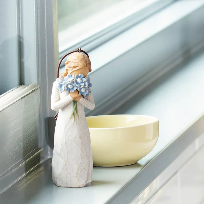 Willow Tree : Forget-Me-Not Ornament - Holding thoughts of you closely