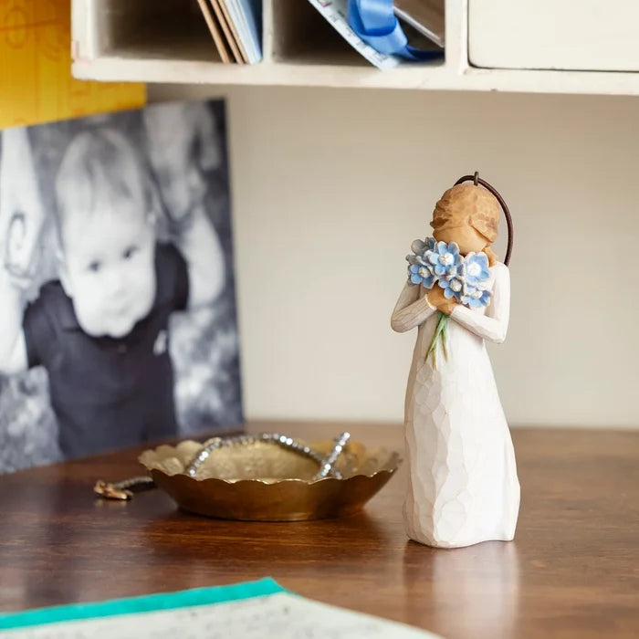 Willow Tree : Forget-Me-Not Ornament - Holding thoughts of you closely