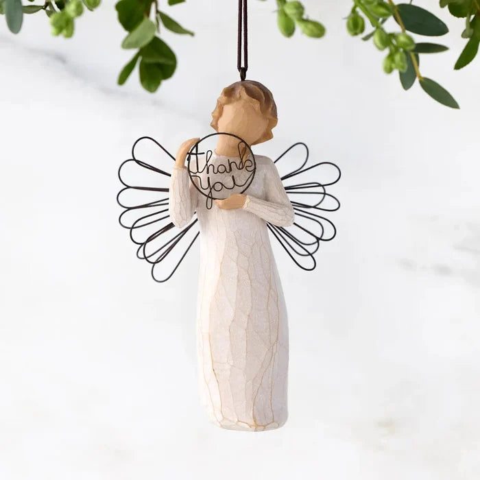 Willow Tree Thank you ornament on a white background