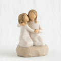 Willow Tree Sister Mine figurine showing two sisters sitting together on a white background
