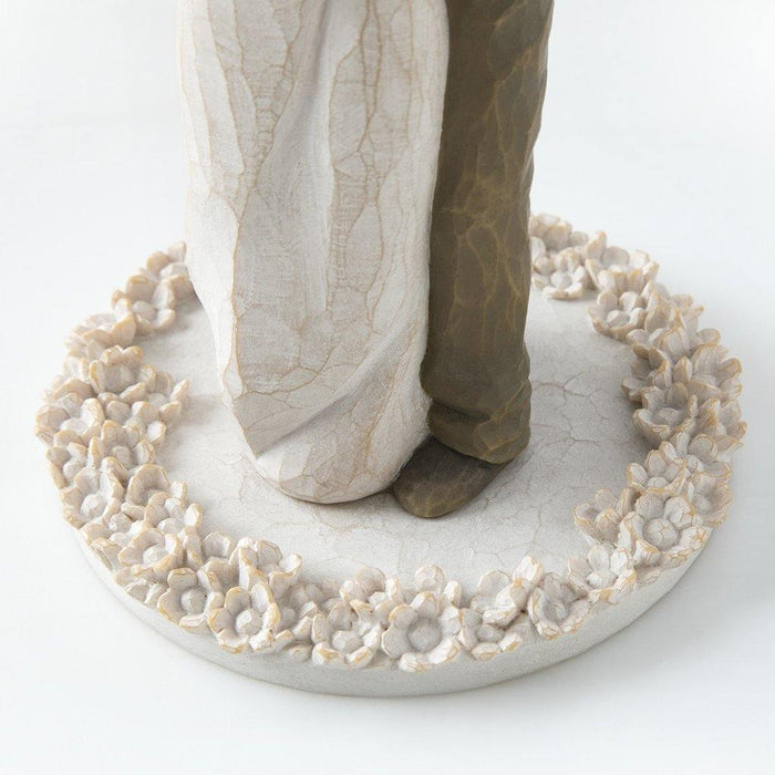 "Willow Tree Together Cake Topper figurine of embracing couple – romantic wedding and anniversary decoration"