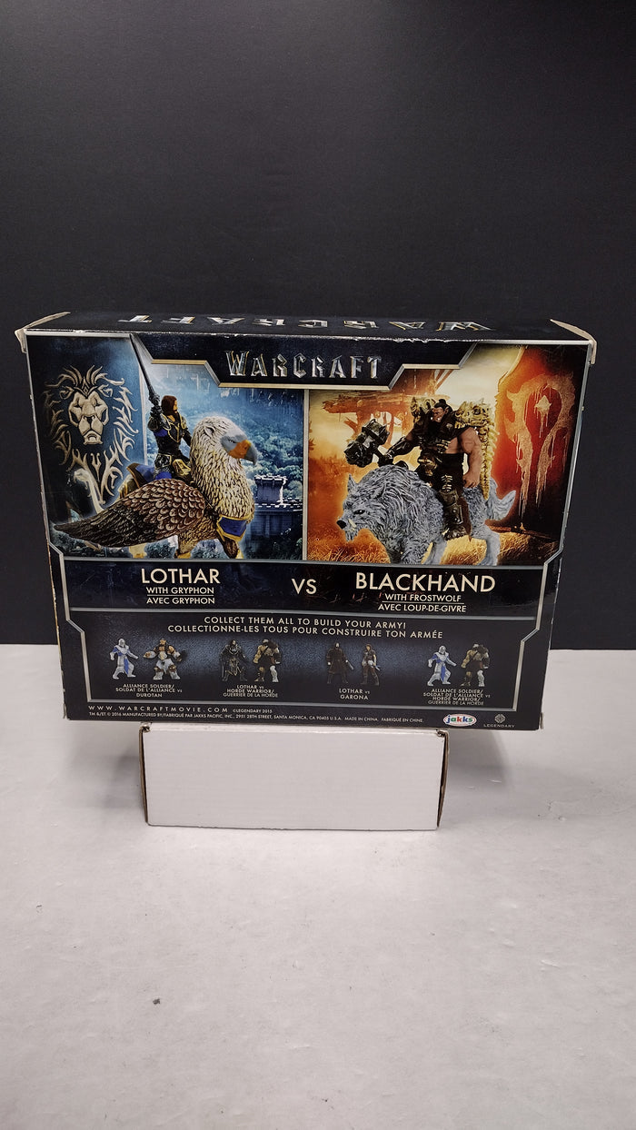 World of Warcraft Lothar w/ Gryphon vs. Blackhand w/ Frostwolf Deluxe Mini Figure Set (JAKKS Pacific - Brand New Sealed / Box Wear)