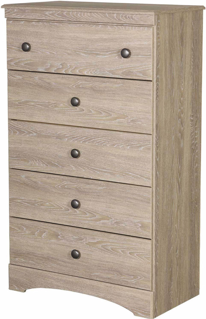 XERCES Aged Brown 30" Wide 5 Drawer Chest