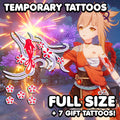 Yoimiya Naganohara - Genshin Impact | Temporary Tattoos | FULL SET - AlunaCreates