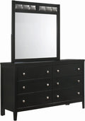 Zade Black 61.3" Wide Dresser & Mirror