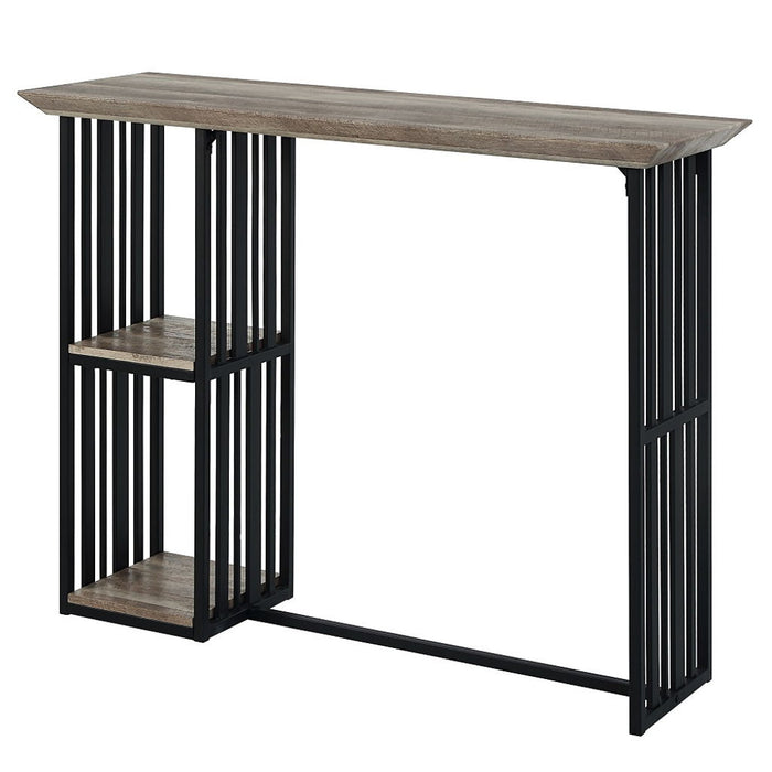 Zudora - Counter Height Table - Oak & Sandy Black