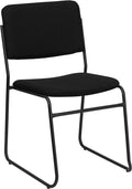 ZUMA Black Fabric 500 lb. Capacity Stacking Chair